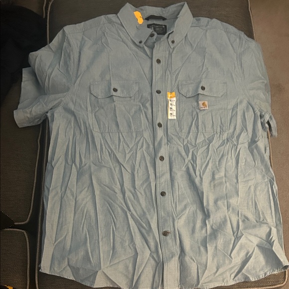 Carhartt Light Blue Casual Button Down Shirt - Picture 1 of 3